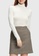 ESPRIT white ESPRIT Cotton modal roll neck pullover sweater 9F11CAAD5919EBGS_2
