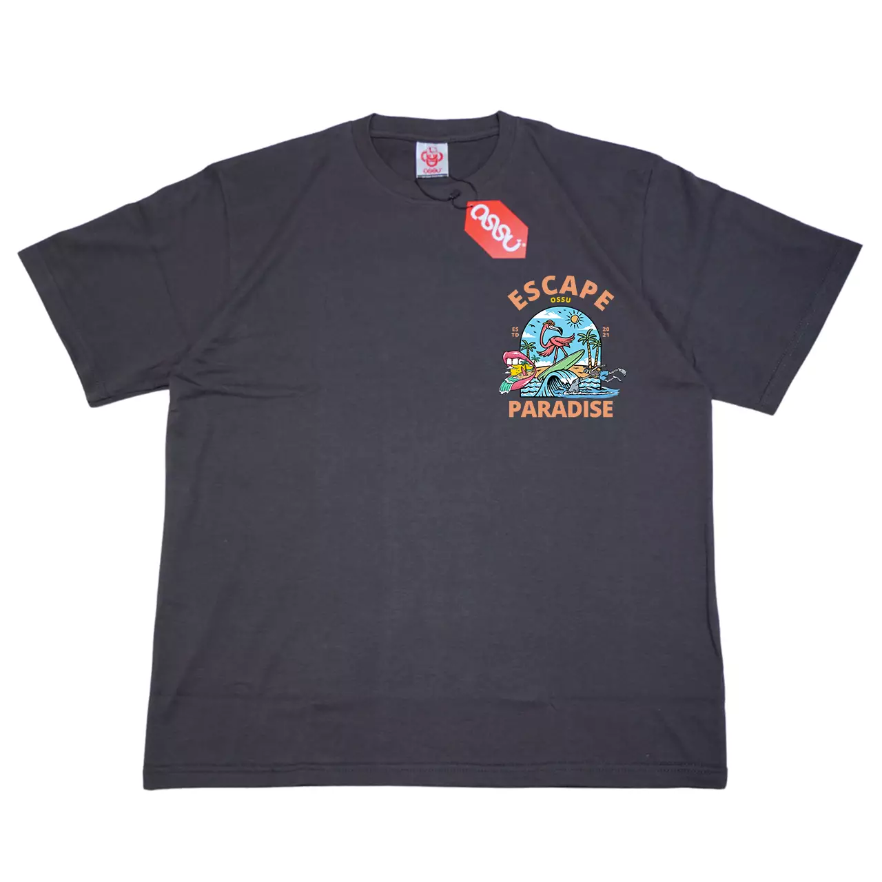 Ossu Escape Paradise Grey Tshirt