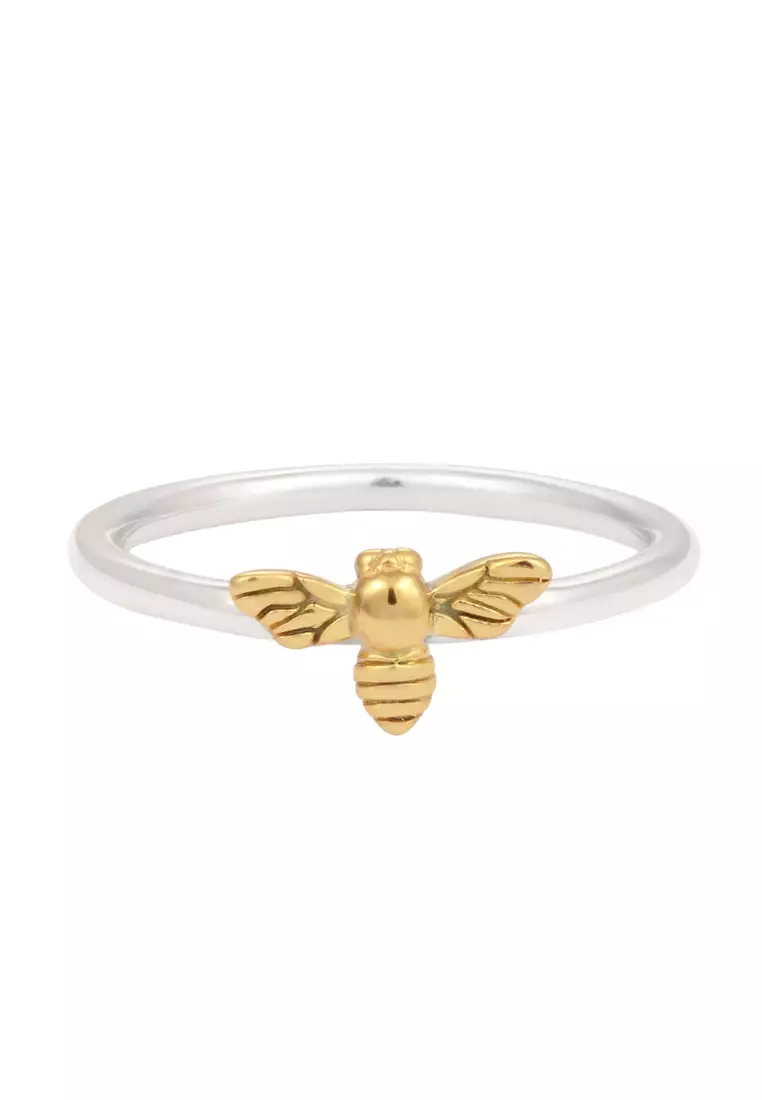 Ring Bee Bicolor Gold Plated