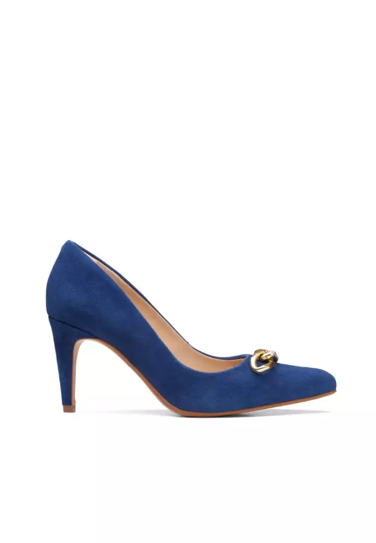 Clarks hotsell heels blue