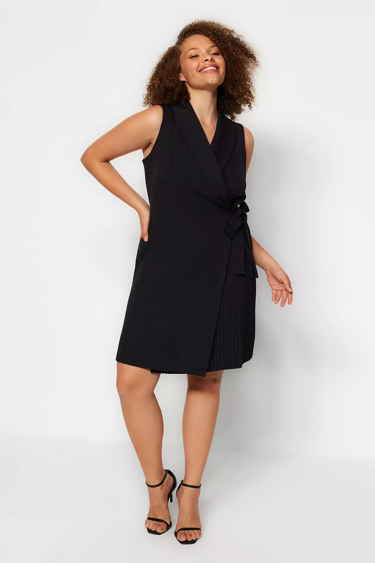 Plus Size Wrap Mini Dress