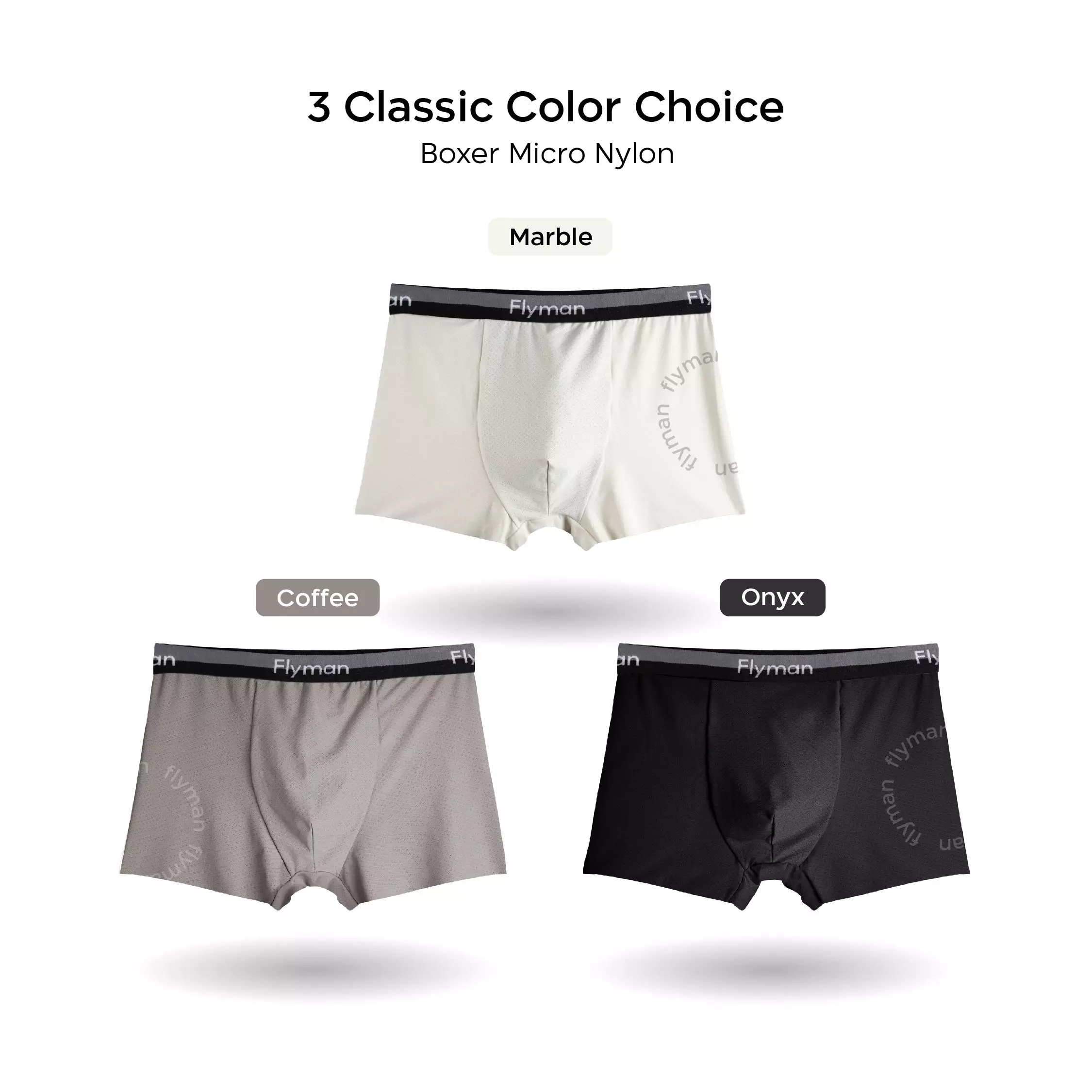 Jual FLYMAN Flyman Ice Silk Boxer 1 pcs FM 3435 - Onyx Original 2026 ...