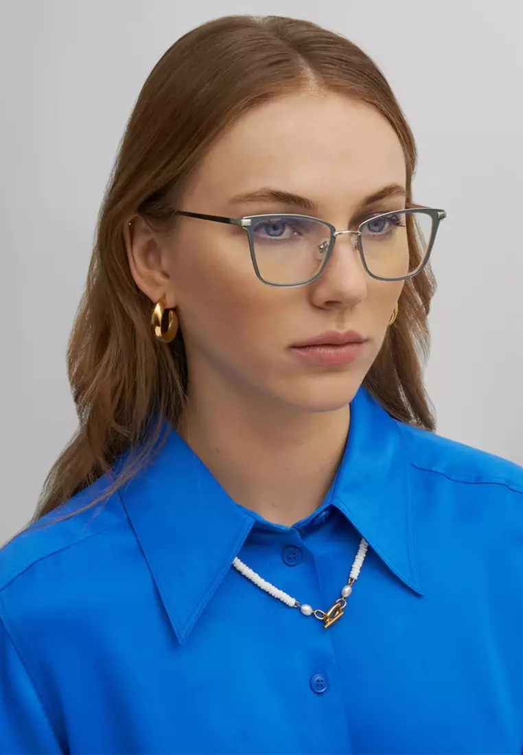 Windsor (OP624-Silver) Luxury Anti-Radiation/Computer Eyeglasses from London for Women