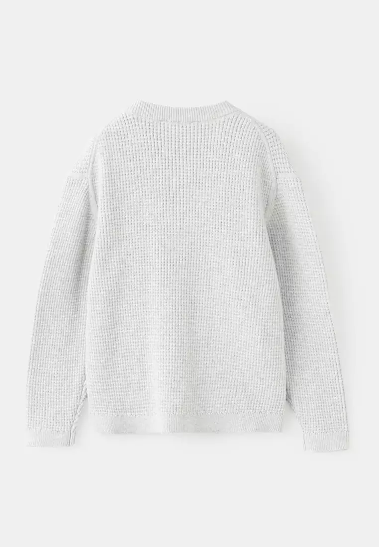 Buttons Detail Knit Sweater