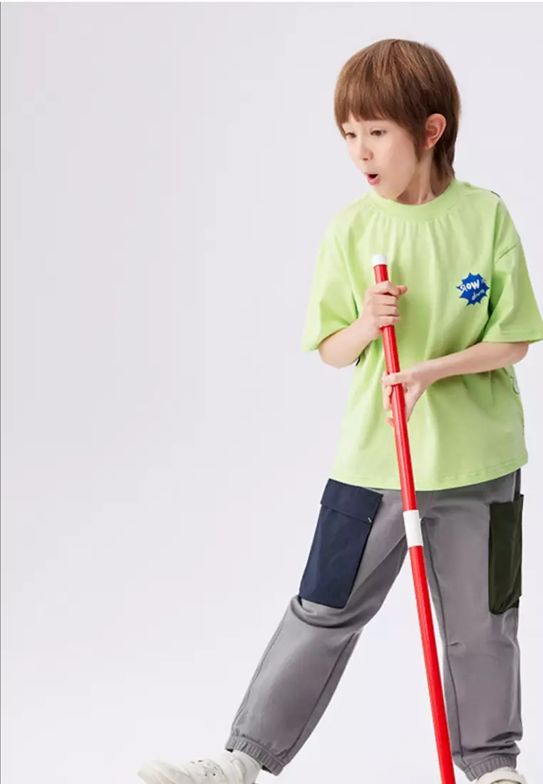 马拉丁男针织长裤灰色夏季裤