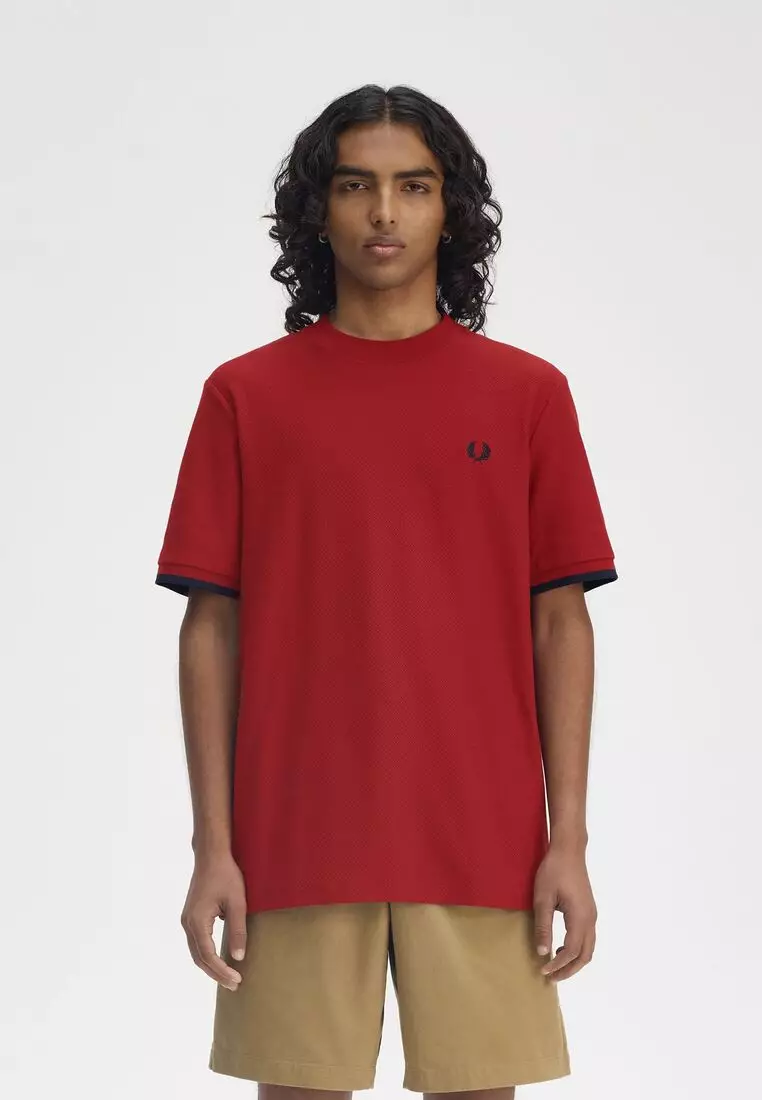 Buy Fred Perry Fred Perry M4654 Tipped Cuff Pique T-Shirt