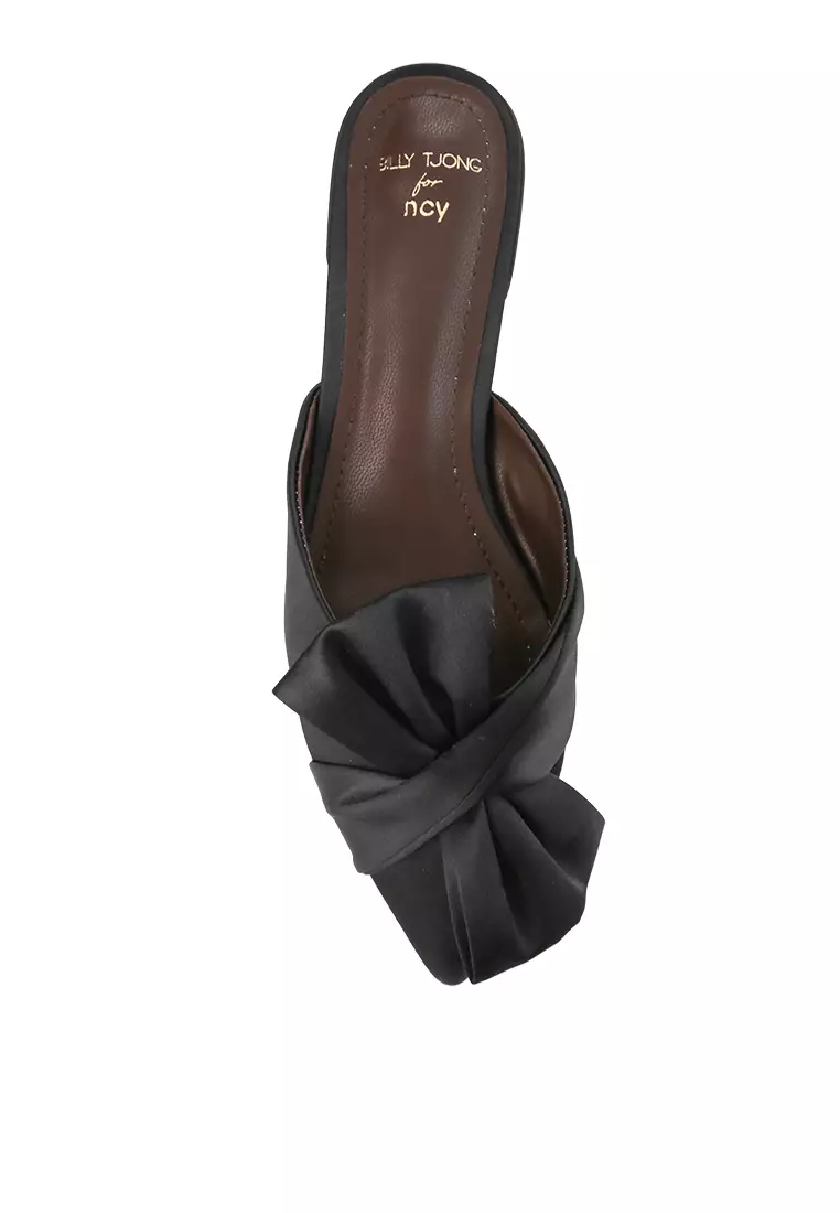 CHARMINE J23103-1 FORMAL SANDAL MULES BLACK