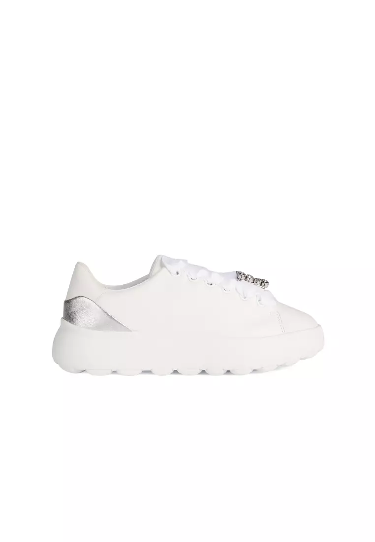 Buy Geox GEOX Ladies Spherica Low Top Sneakers White