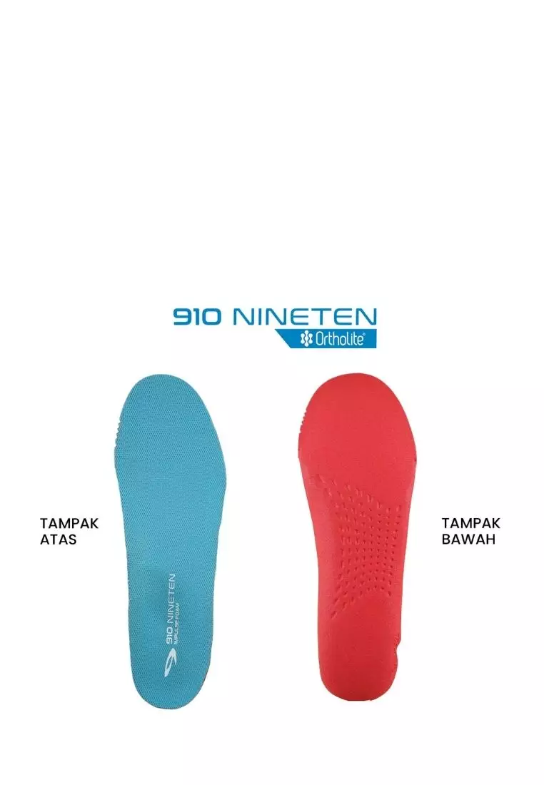 910 Nineten REISHIKA  BOLSTER Sepatu Lari - Abu-Abu/Tosca/Putih