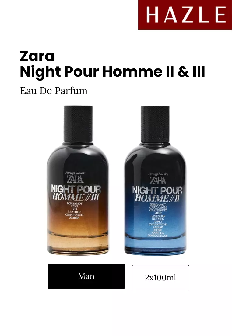 Zara Man Night Pour Homme II + III EDP Set 100 ml