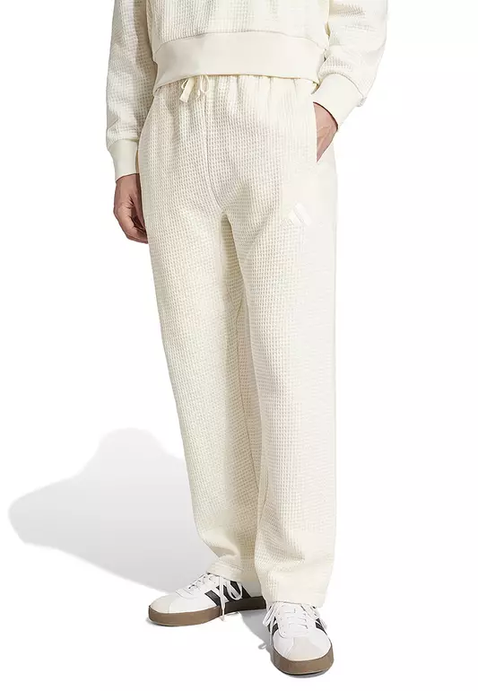 ALL SZN Waffle Knit Open Hem Jogger Pants