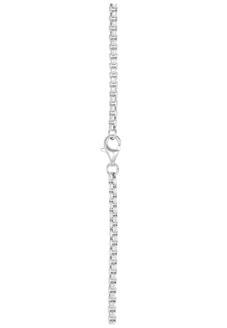 HABIB 925 Silver Palladium Men's Necklace 560640424(PLD)
