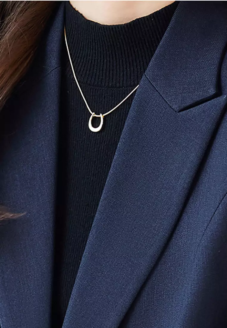 反領中長款修腰風褸西裝外套