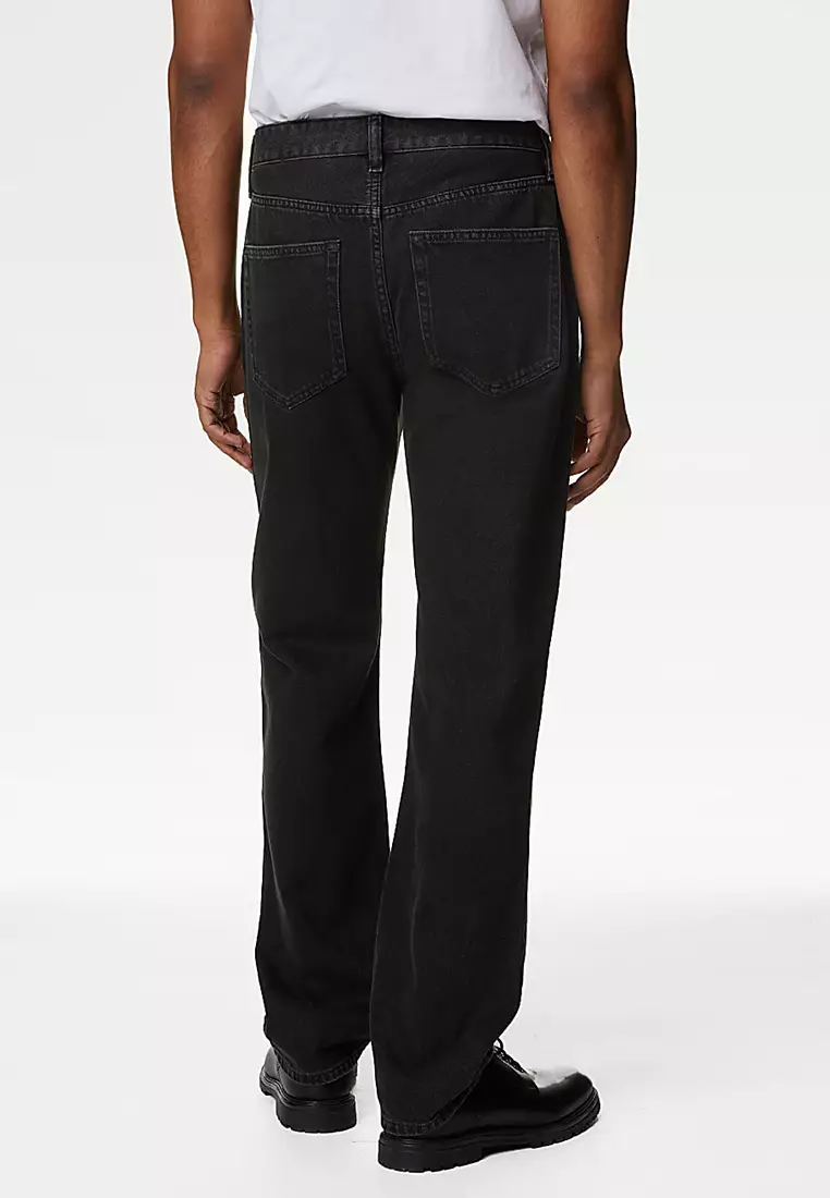 Straight Fit Pure Cotton Jeans