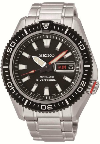 Seiko Automatic Diver Jam Tangan Pria - Silver - Strap Stainless Steel - SRP495K1