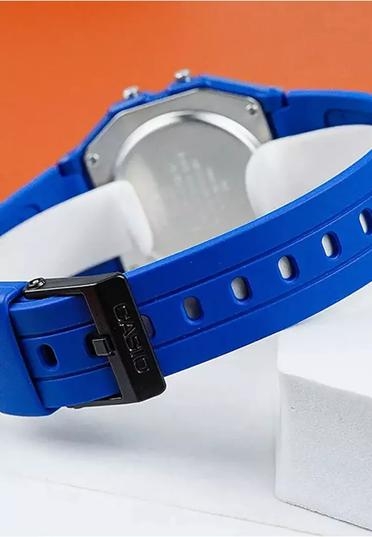 F-91WB-2A1 Unisex Digital Watch Blue Resin Strap