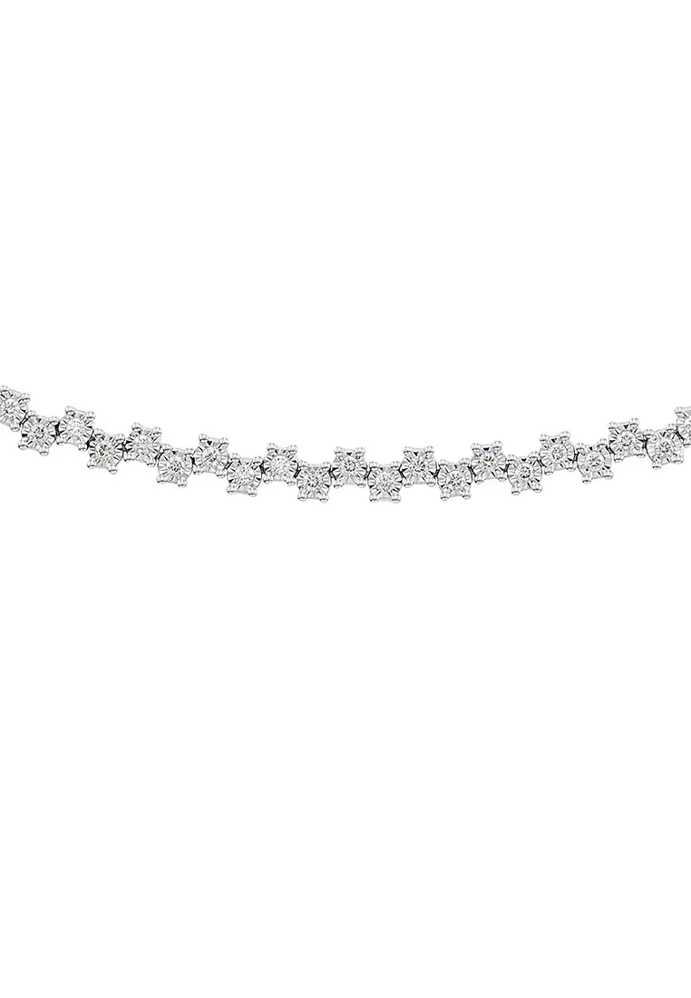 HABIB Diamond Tennis Bracelet in 375/9K White Gold 67794