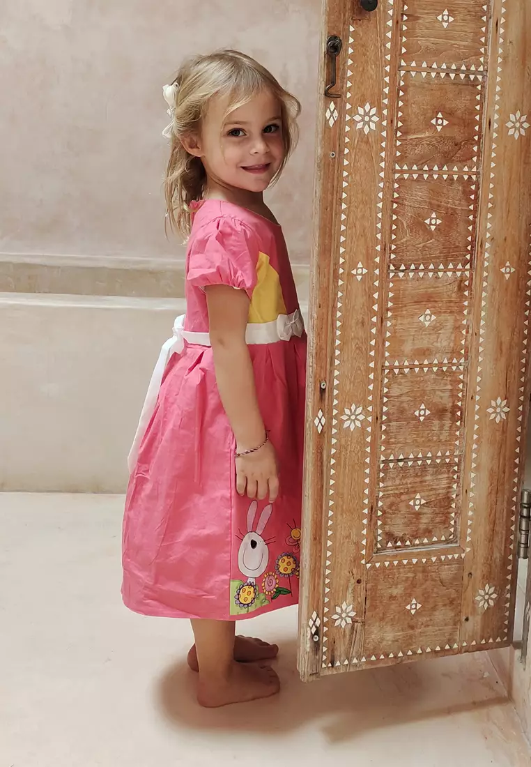 Two Mix Dress Anak Perempuan - Baju Anak Perempuan Fashion Bahan Katun Usia 1-12 Tahun 4211