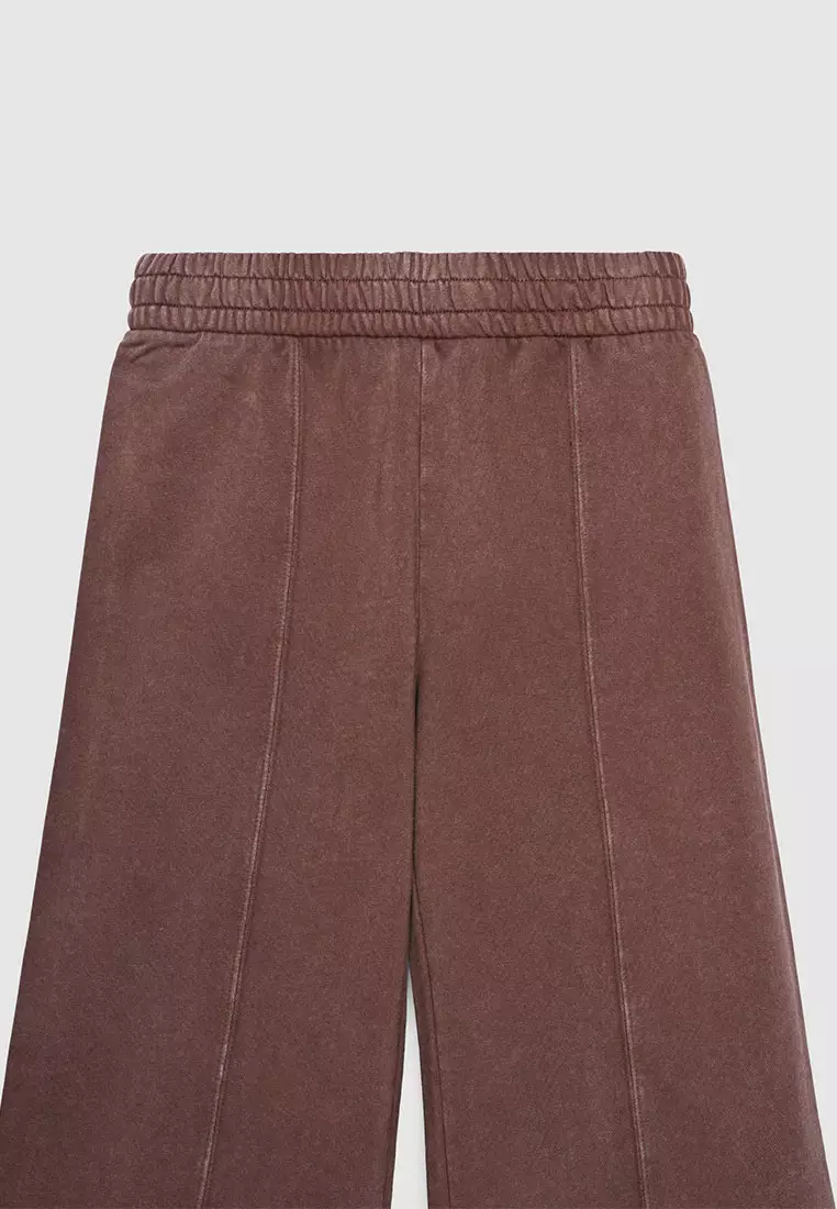 Women's Pintuck Wide-Leg Sweatpants