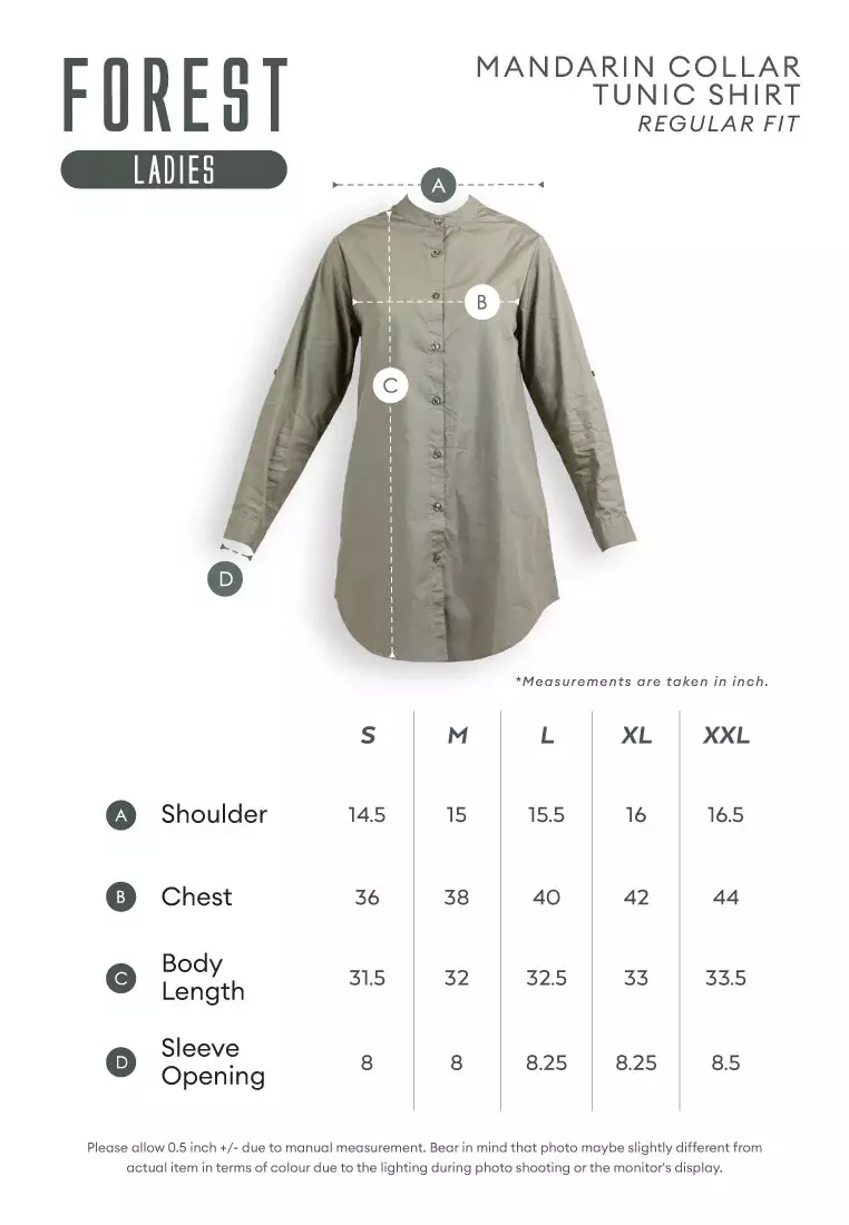 Forest Ladies Rayon Shirt Women Long Sleeve Tunic - 822405-59LotusPink