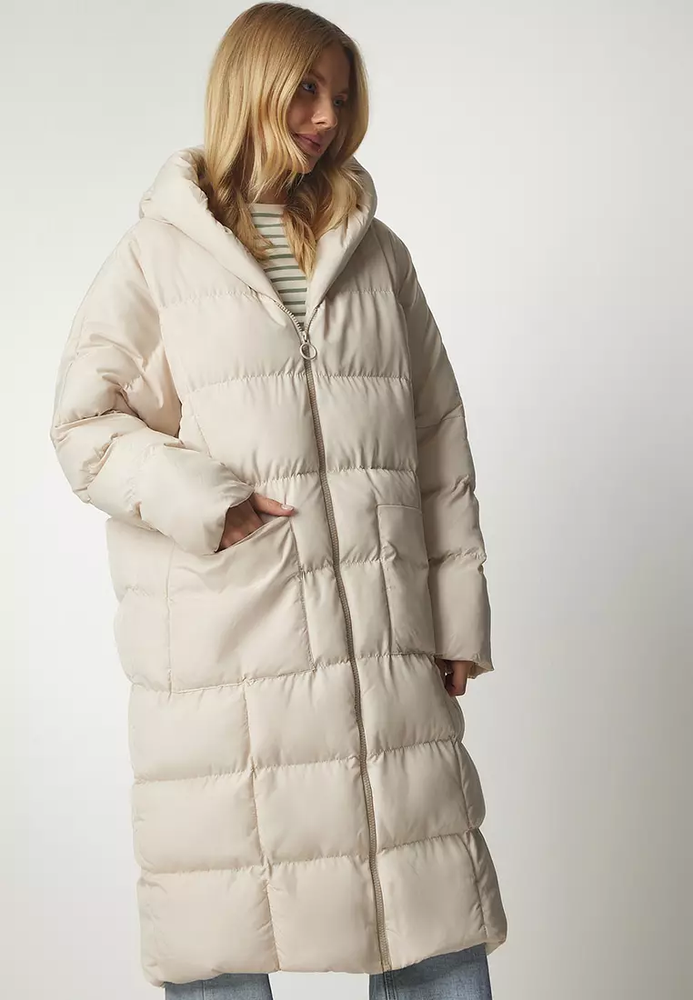 Hooded Long Inflatable Coat