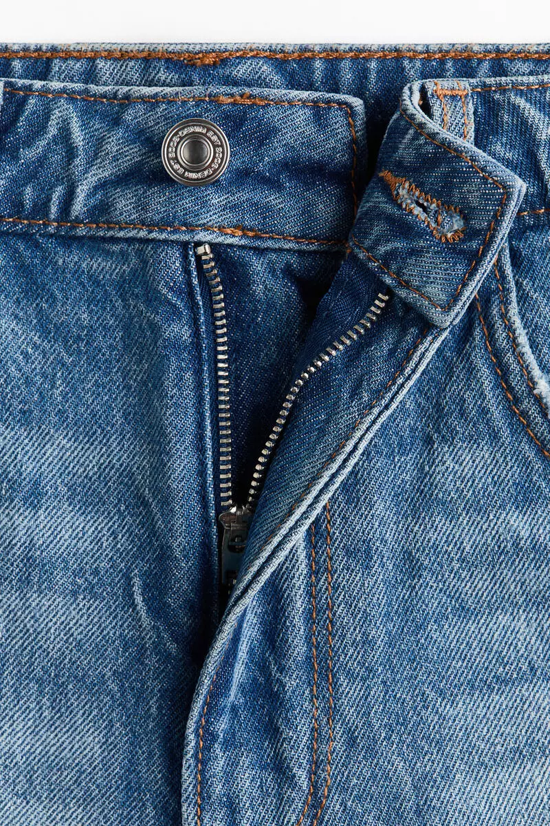 Worn-look denim shorts