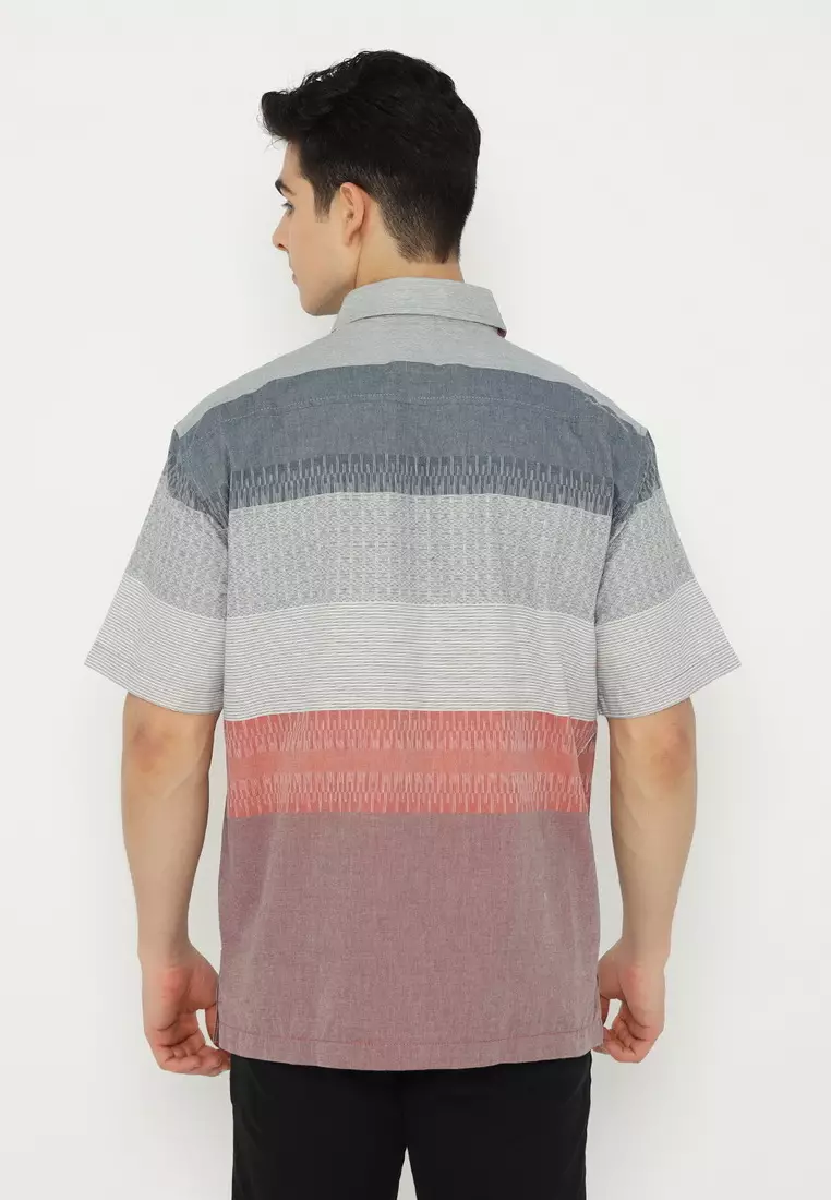 POLICE Kemeja Border Printing Regular Fit Pria