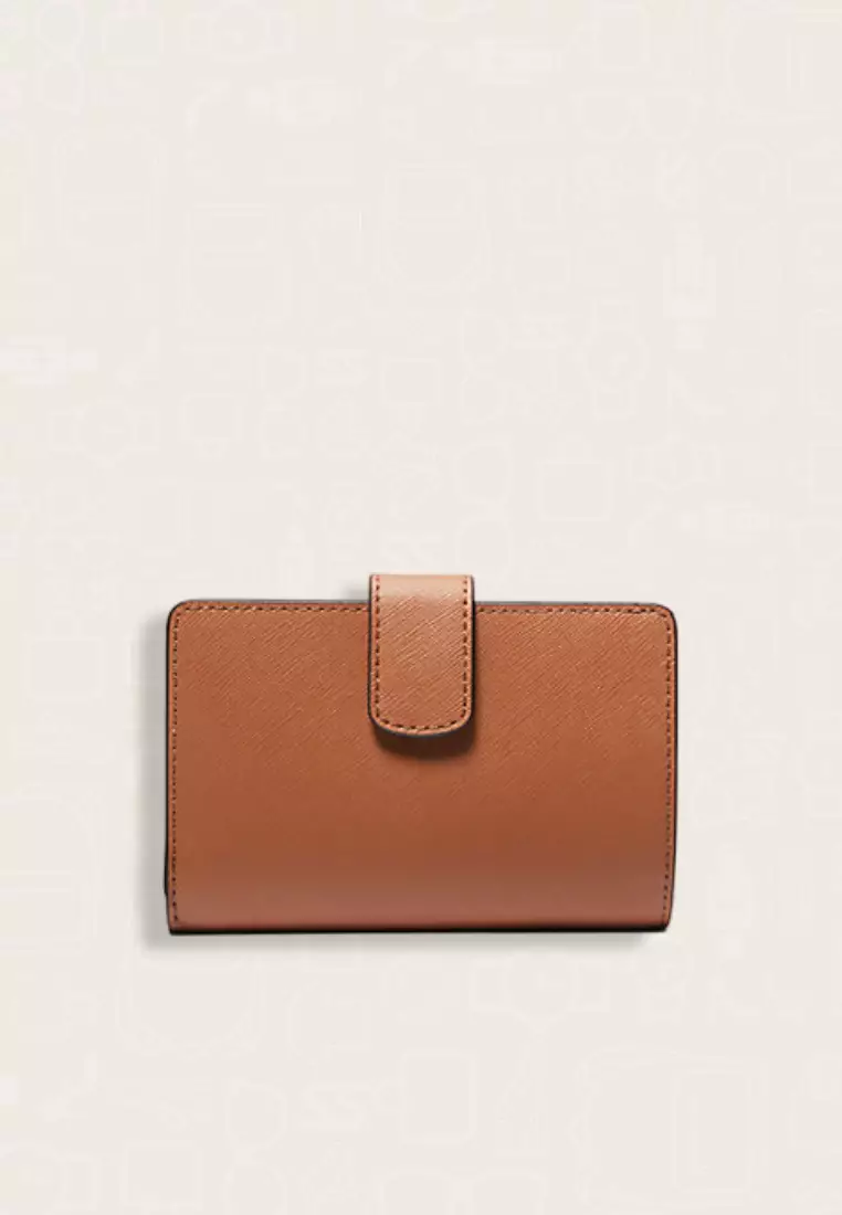 Michael Kors Medium Crossgrain Leather Wallet Luggage