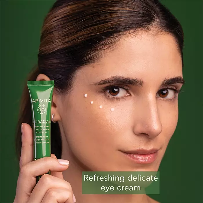 Apivita Bee Radiant Signs Of Aging & Anti-Fatigue Eye Cream 15 ml | Krim Mata Early Anti Aging Memudarkan Mata Panda Garis Halus dan Kantung Mata Sembab