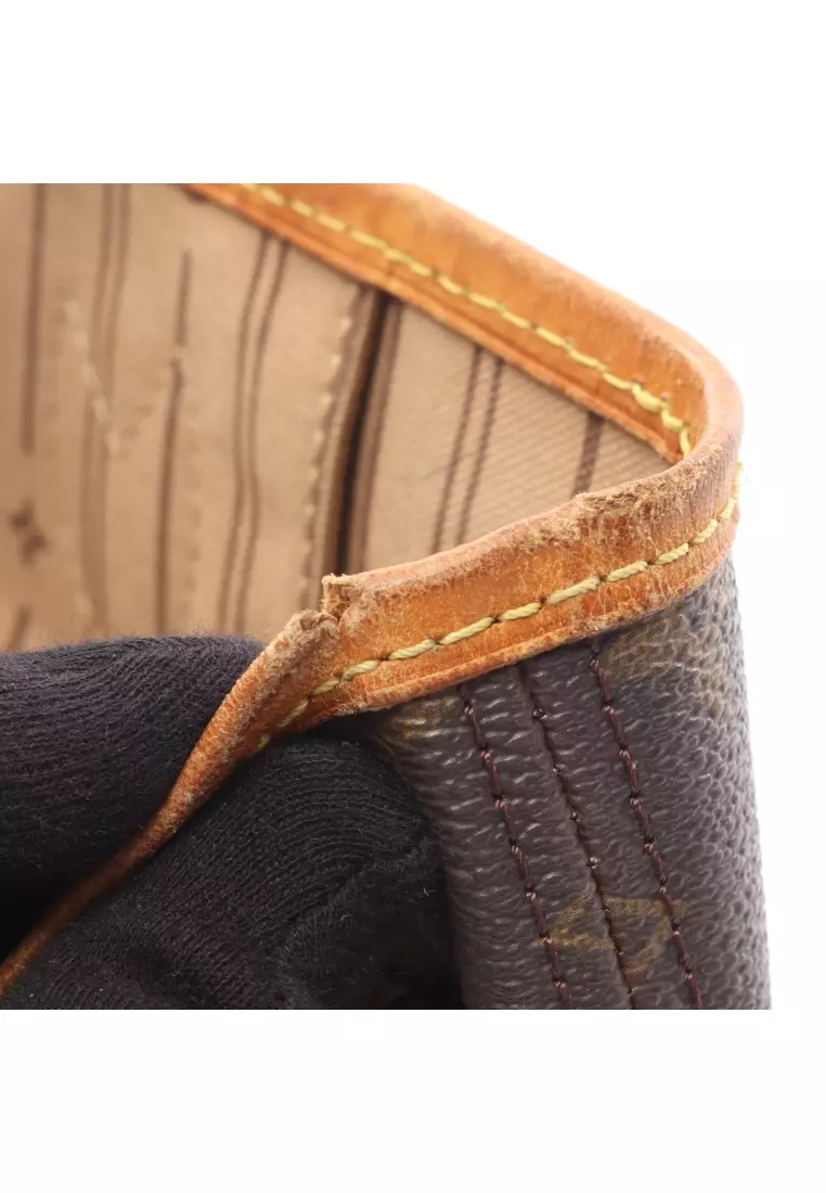 Pre-Loved Louis Vuitton Neverfull PM monogram Handbag tote bag PVC leather Brown