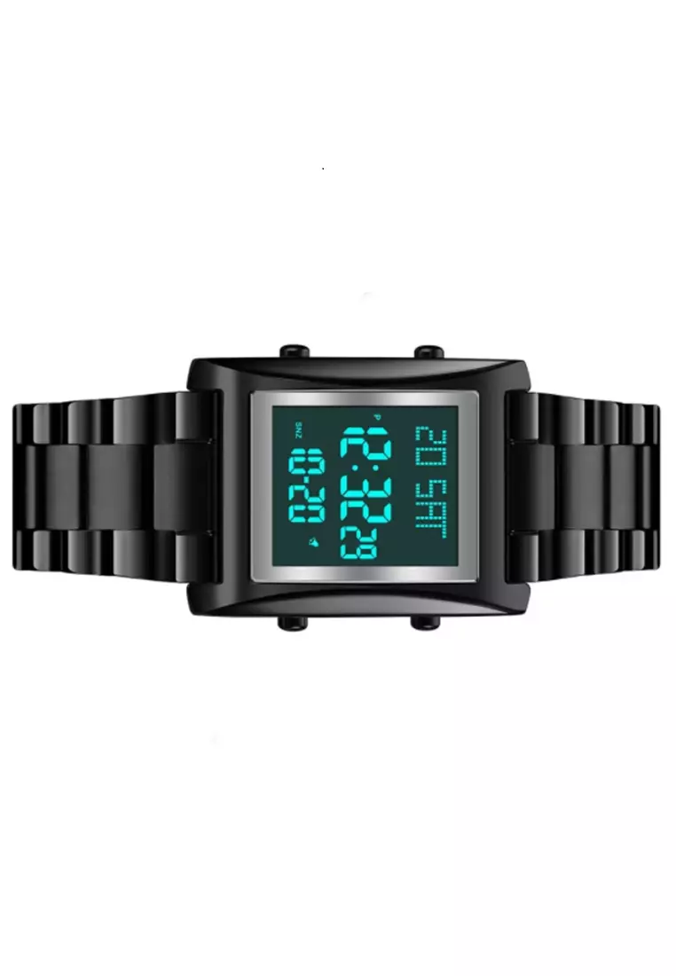 Jam Tangan Digital Pria Waterproof Many Function Strap Tali Material Stainless Steel BY93 ORIGINAL