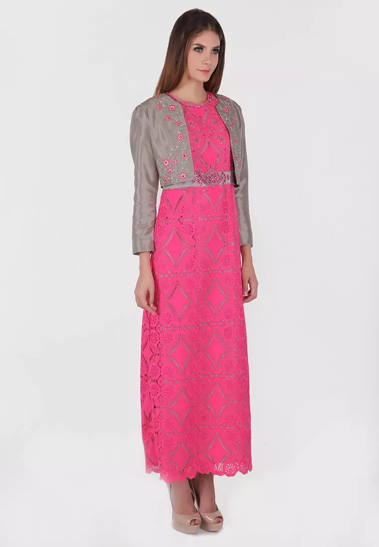 Bibiq Gamis Lace Rompi Tafeta