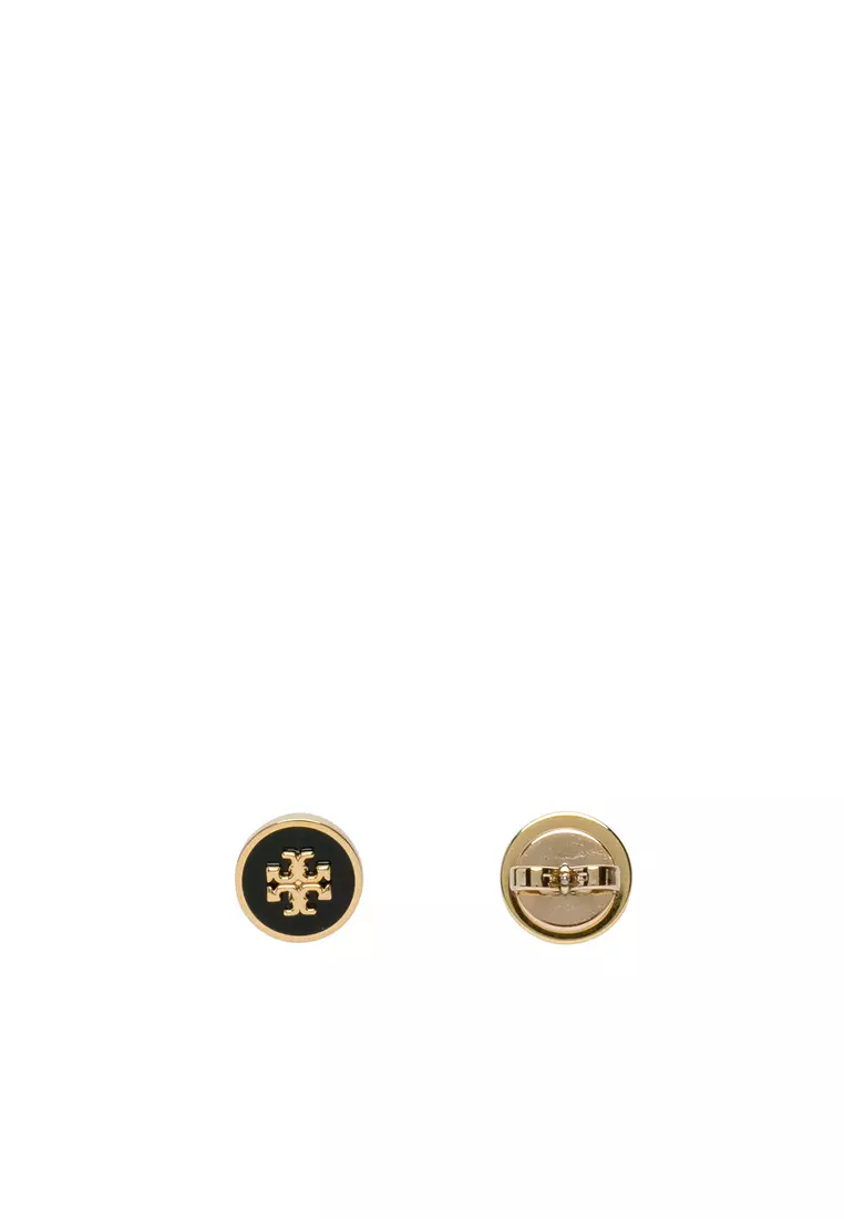 Kira enamel shop circle stud earring