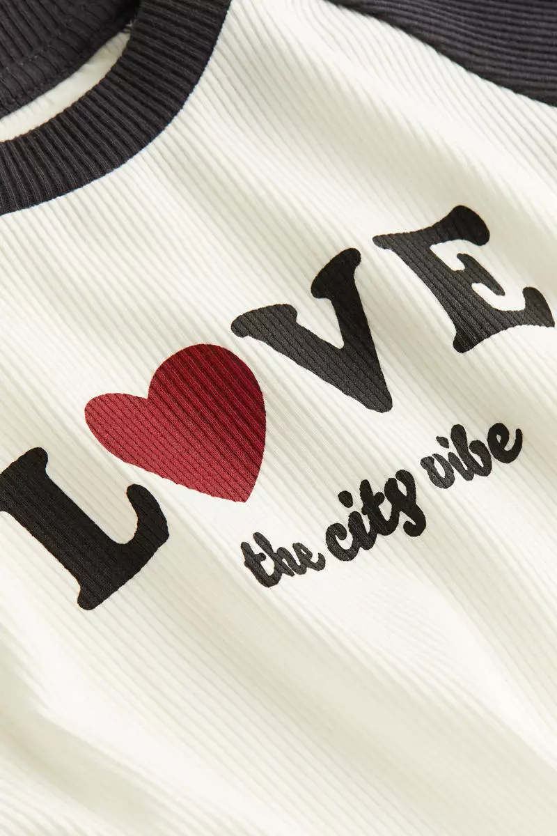 Ribbed cotton jersey cropped top