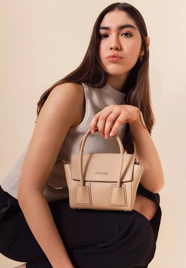 UNNI Mini Top Handle Bag - Almond