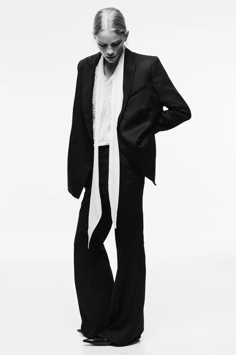 Flared tailored trousers