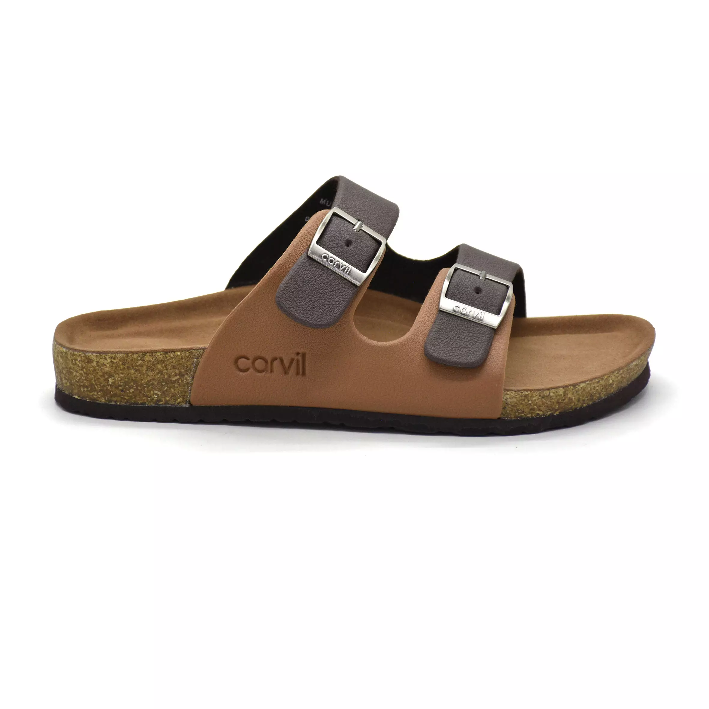 Carvil Sandal Pria Munich-02 M Dark Brown/Stone