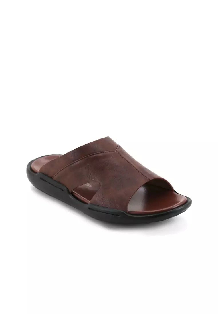 Bata men brown on sale sandals