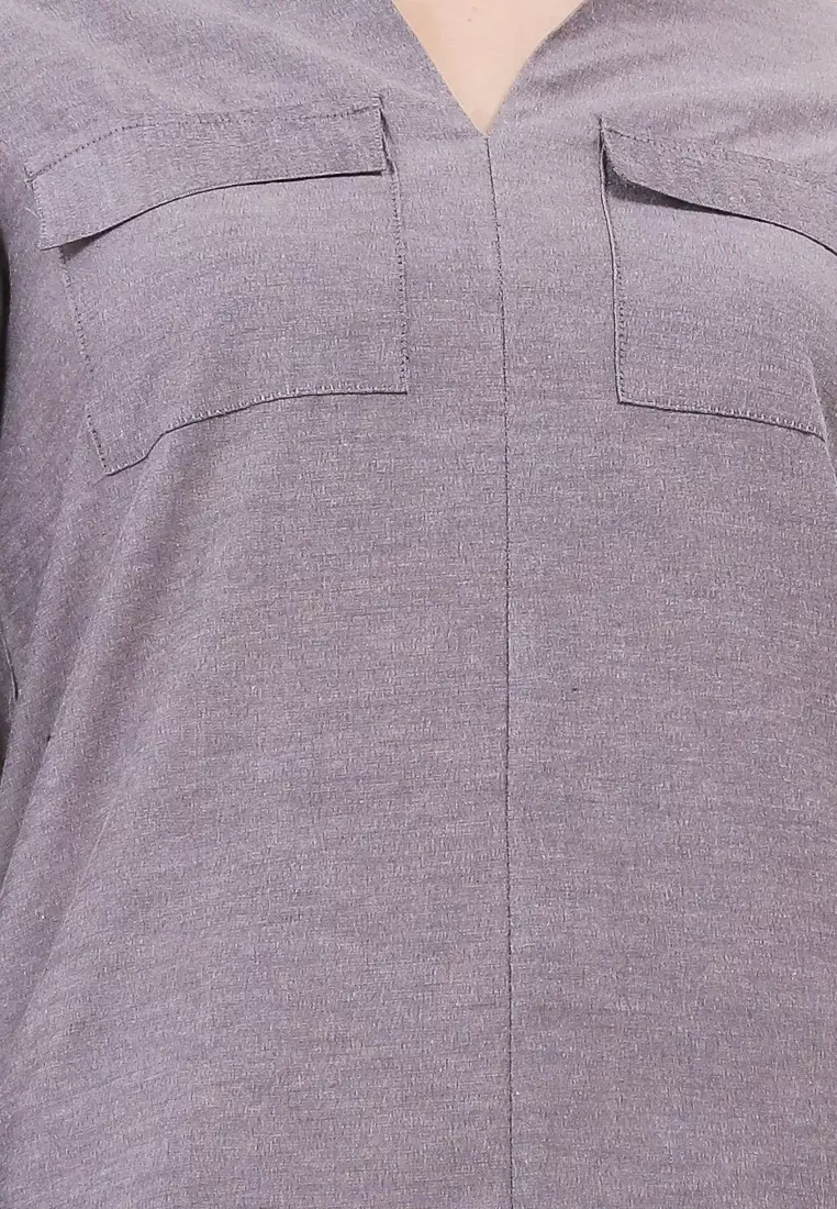 Kalin Long Top In Brown