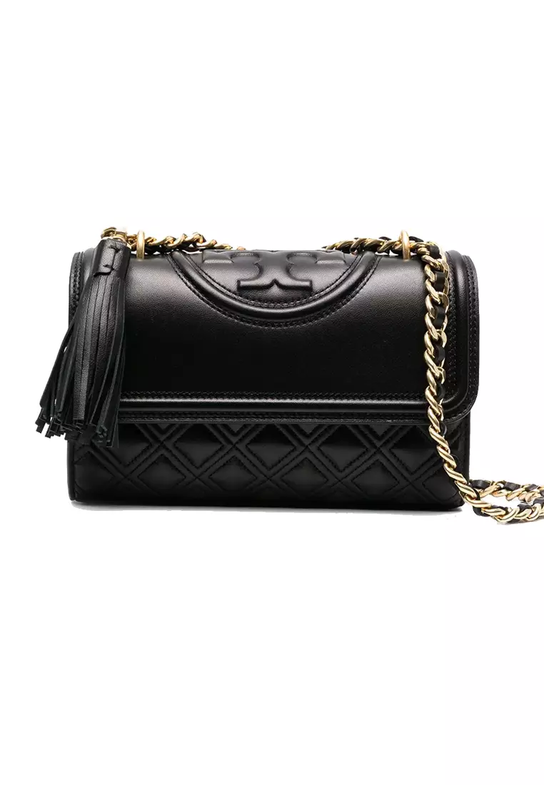 Tory Burch Small Fleming Convertible Shoulder Bag Black 75576