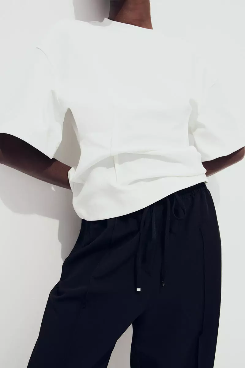 Tailored drawstring trousers
