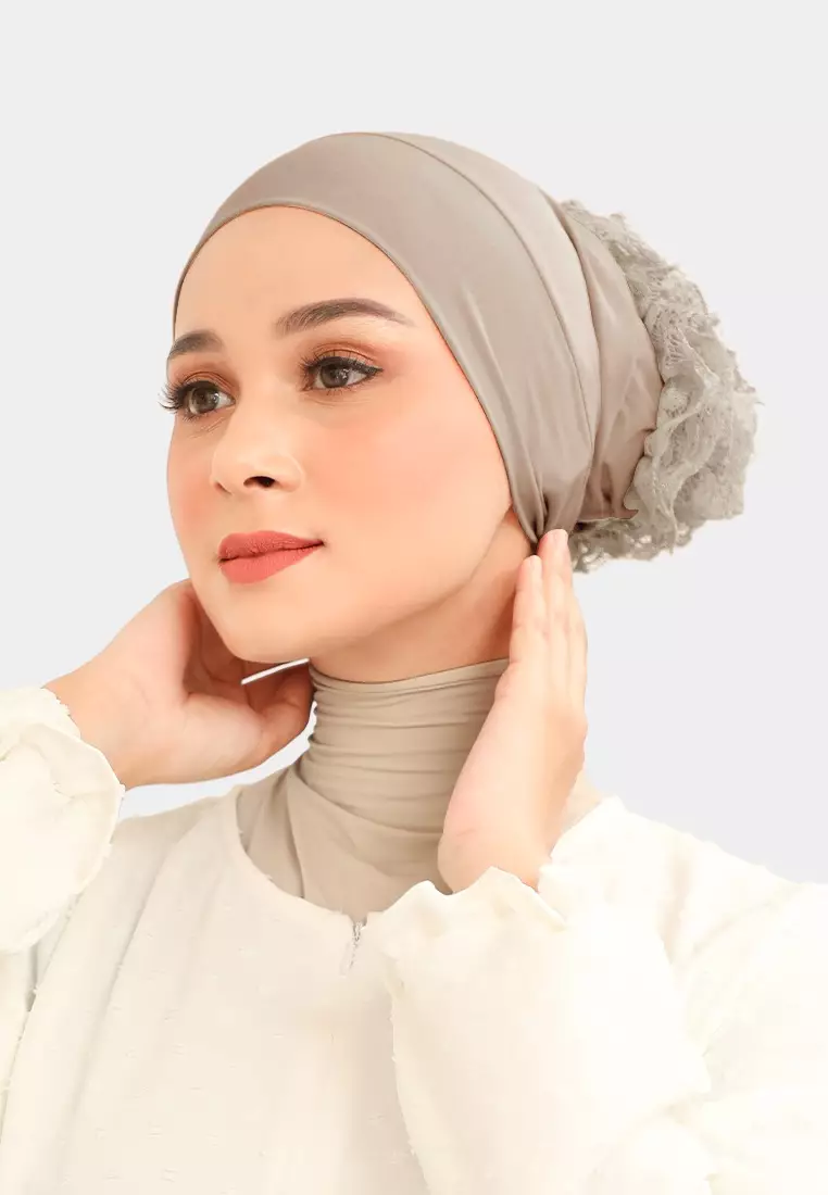 Ciput Hijab Brukat Inner Turkey Brocade - Tiramisu