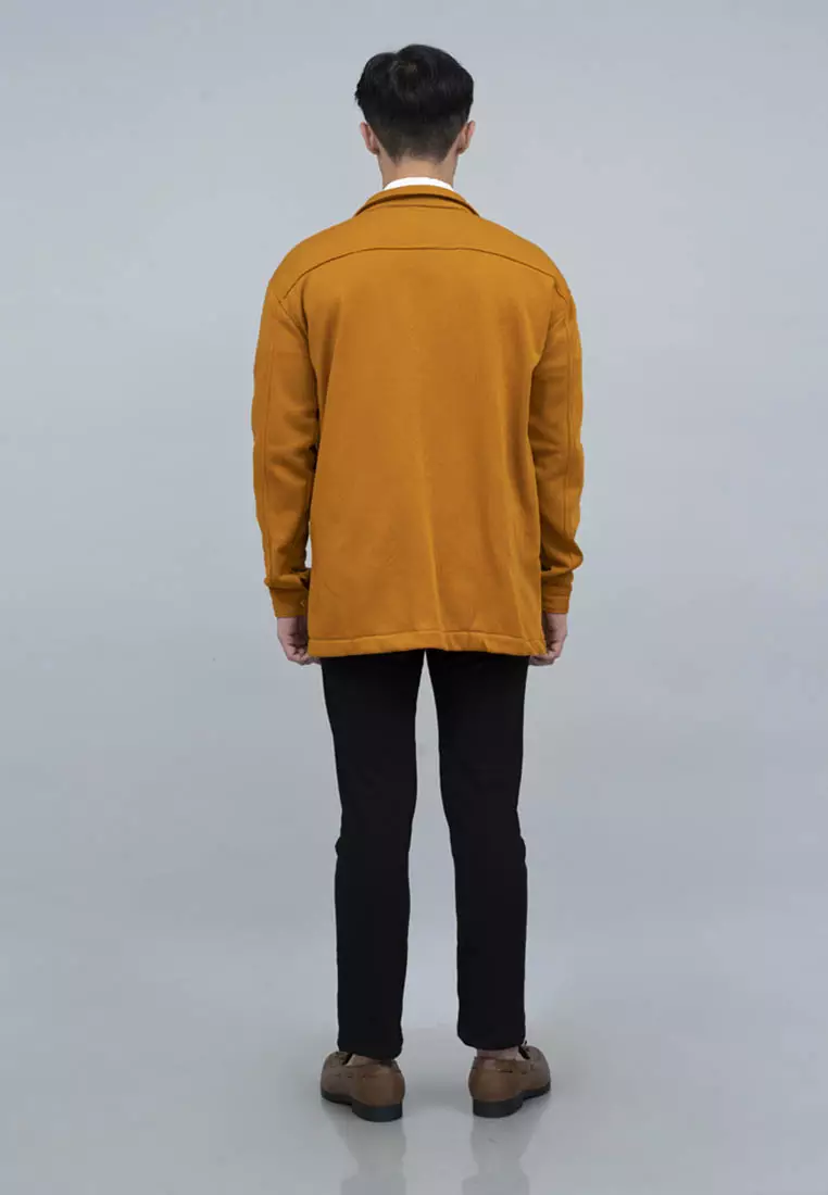 Houseofcuff Jaket Kemeja Casual Soft Fleece Mustard
