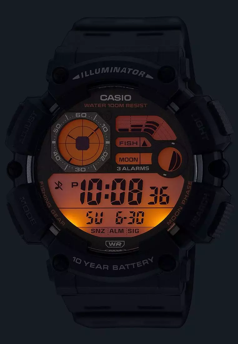 Men's Digital Watch WS-1500H-2AV Blue Resin Band Men Sport Watch