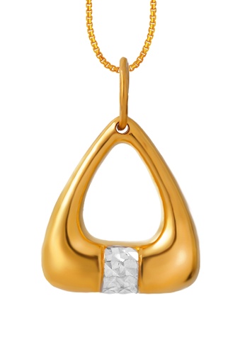 TOMEI gold TOMEI The Triangolo Pendant, Yellow Gold 916 (9P-P6572A-2C) (2.84g) 77F3BAC0EF0B7DGS_1