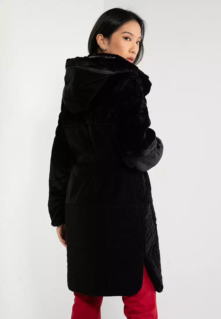 Abrigos Rojos Desigual Women's Woman Woven Padded Long Abrigo