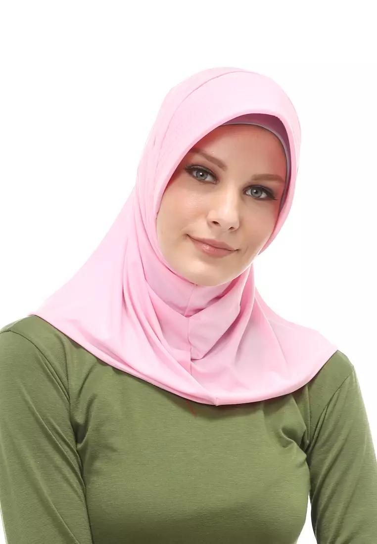 Layla Hijab Sport Instan Wanita Muslimah Relaxed Fit - Baby Pink
