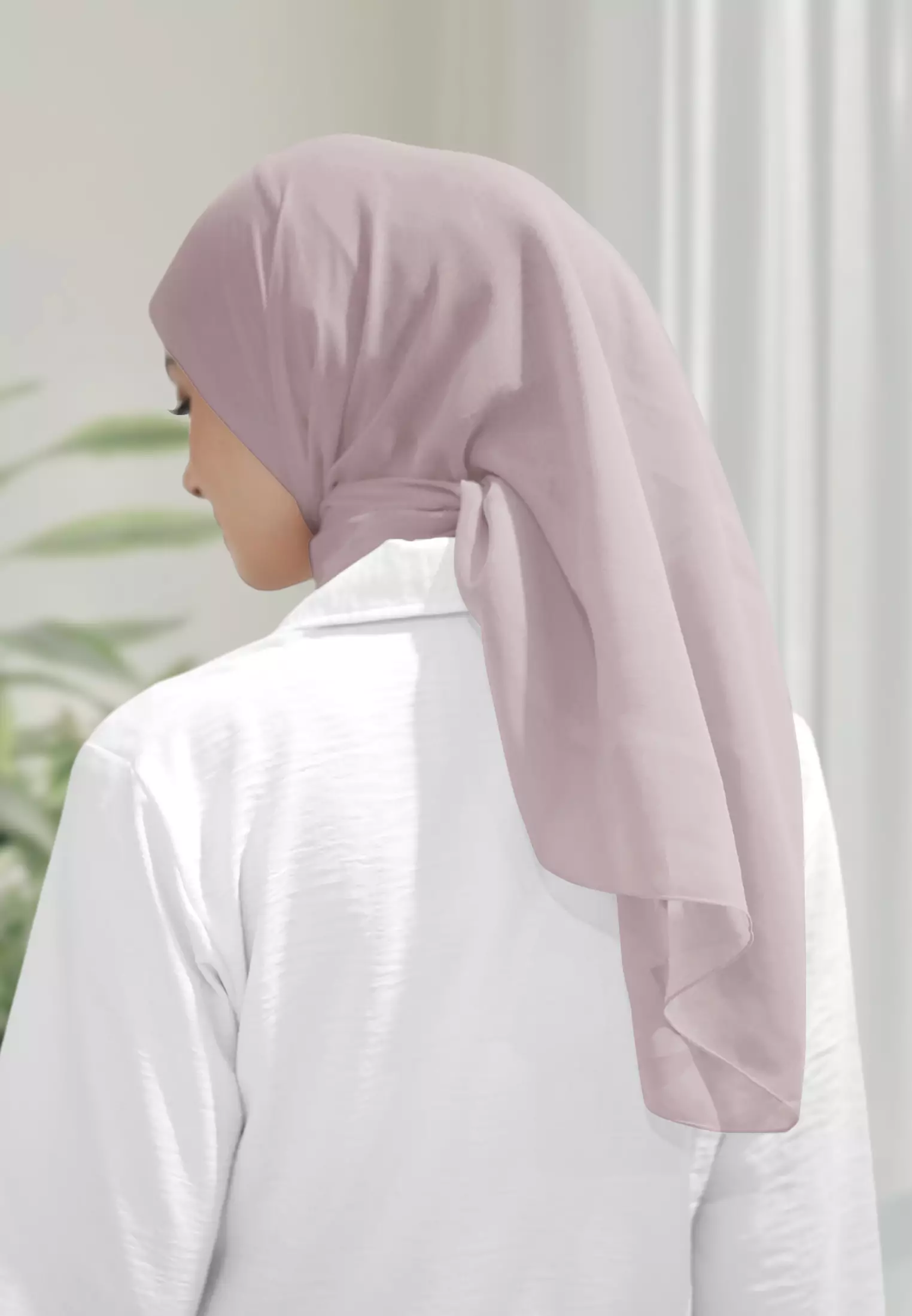 Haura Scarf Paris | Hijab Segiempat | Plain Paris Hijab Polos - Orchid Purple