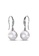 Her Jewellery white and silver Pearl Hook Earrings - Made with premium grade crystals from Austria HE210AC87HNOSG_2