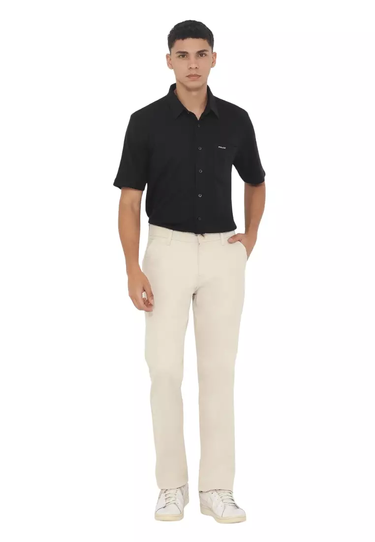 POLICE Celana Chino Panjang Cotton Premium Stretch Pria